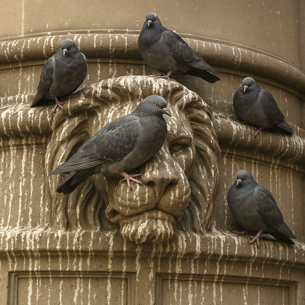Pigeon Infestation Damage